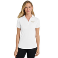 Womens Diamond Jacquard Polo, White | New Millennium