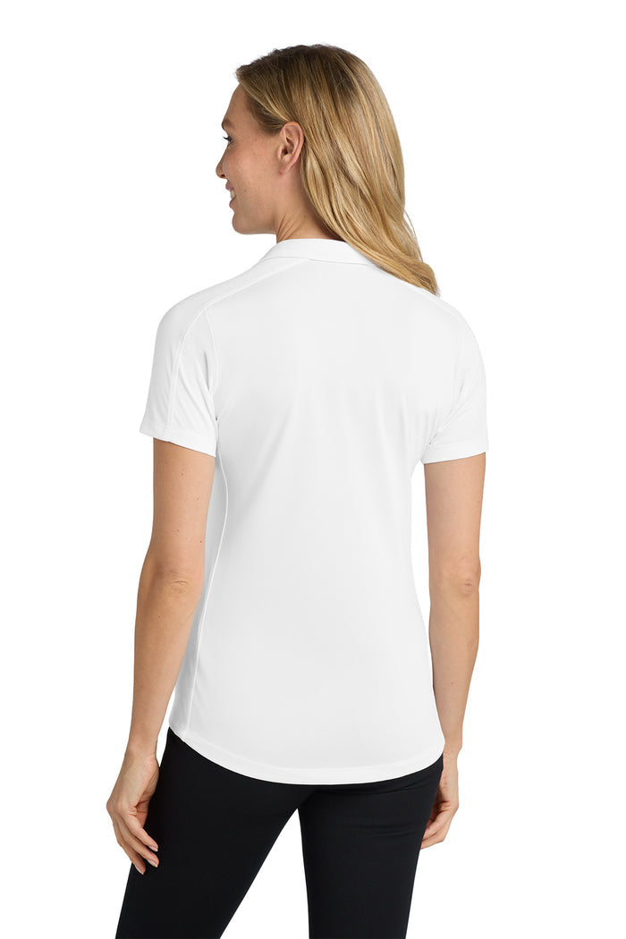 Womens Diamond Jacquard Polo, White | New Millennium