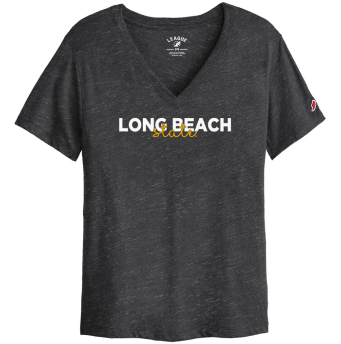 Womens LB Block Over State T-Shirt - Black, League