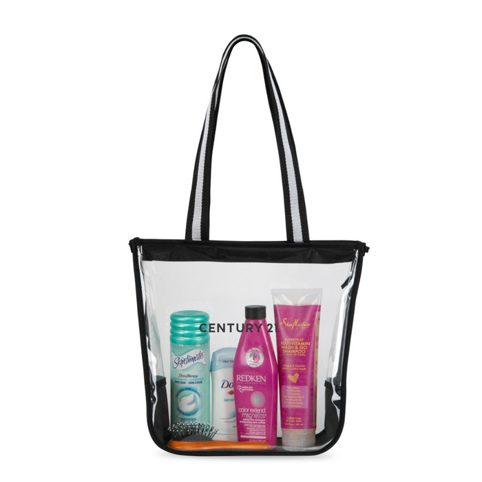 Wordmark Clear Zippered Stadium Bag