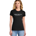 Wordmark Crew Tee, Black Ladies | New Millennium