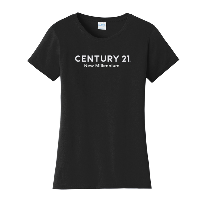 Wordmark Crew Tee, Black Ladies | New Millennium
