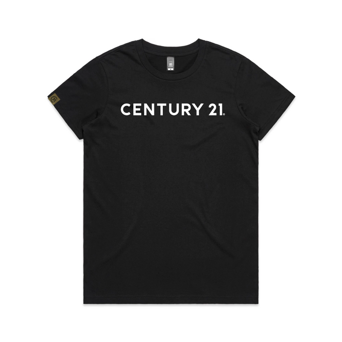 Wordmark Crew Tee, Black Ladies