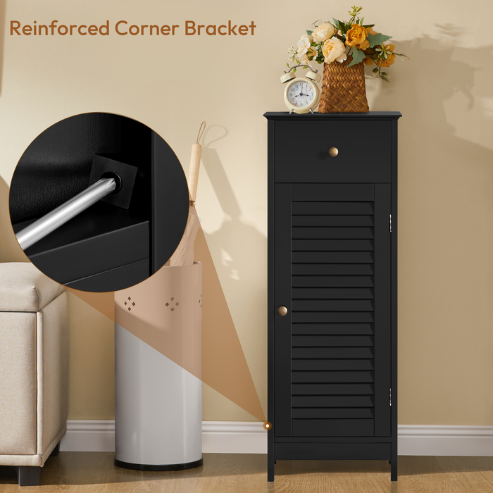 Yaheetech 34.5″ Tall Narrow Bathroom Cabinet