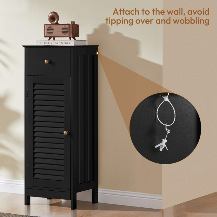 Yaheetech 34.5″ Tall Narrow Bathroom Cabinet