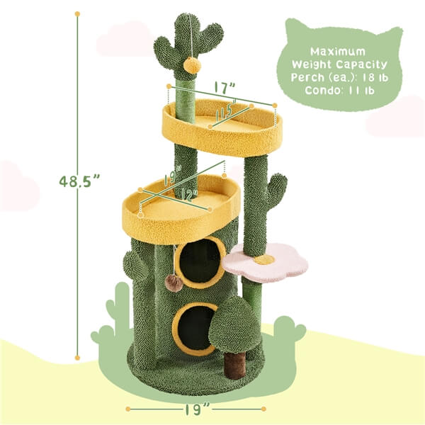 48.5″ H Oasis-themed Cat Tree