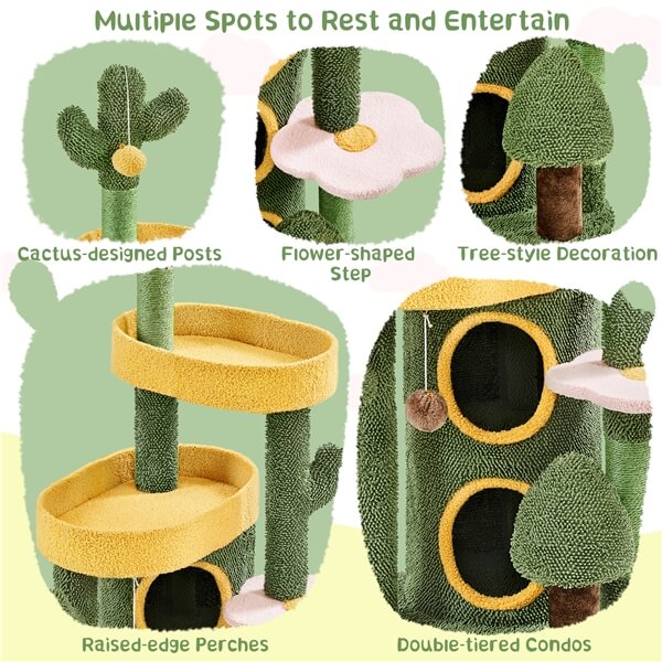 48.5″ H Oasis-themed Cat Tree