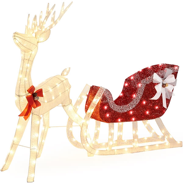 outside christmas reindeers