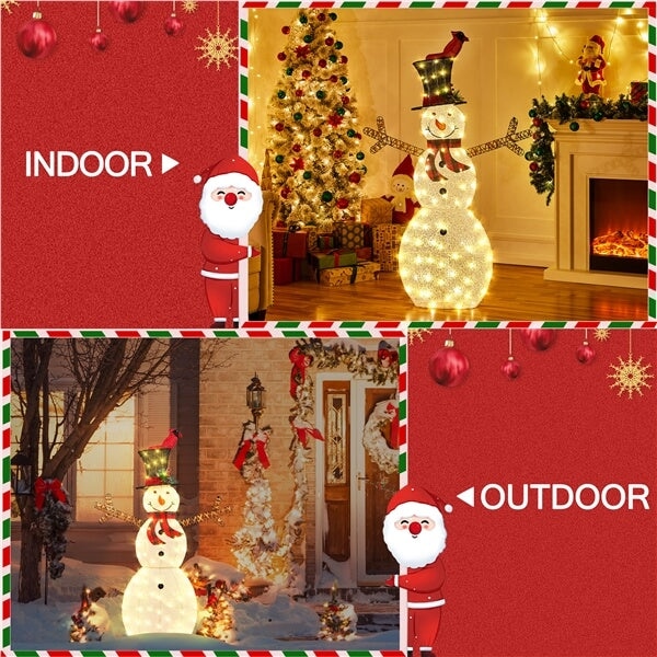 outdoor snowman light up