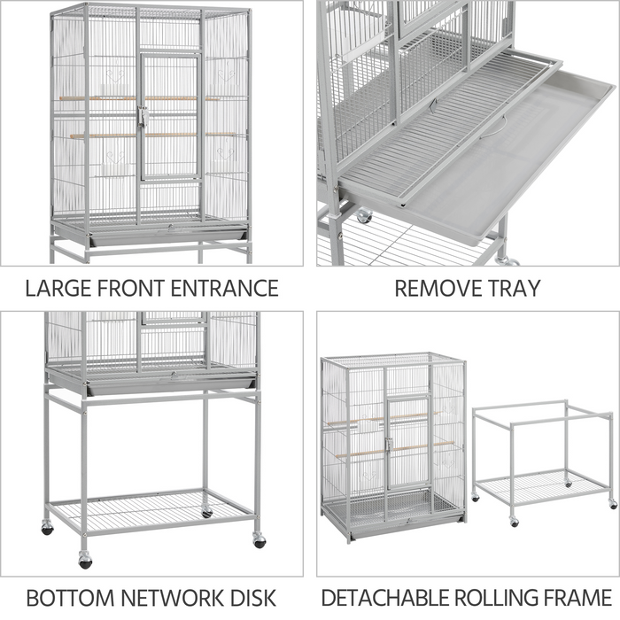 Yaheetech  53.5″H Mobile Large Parrot Cage with Stand