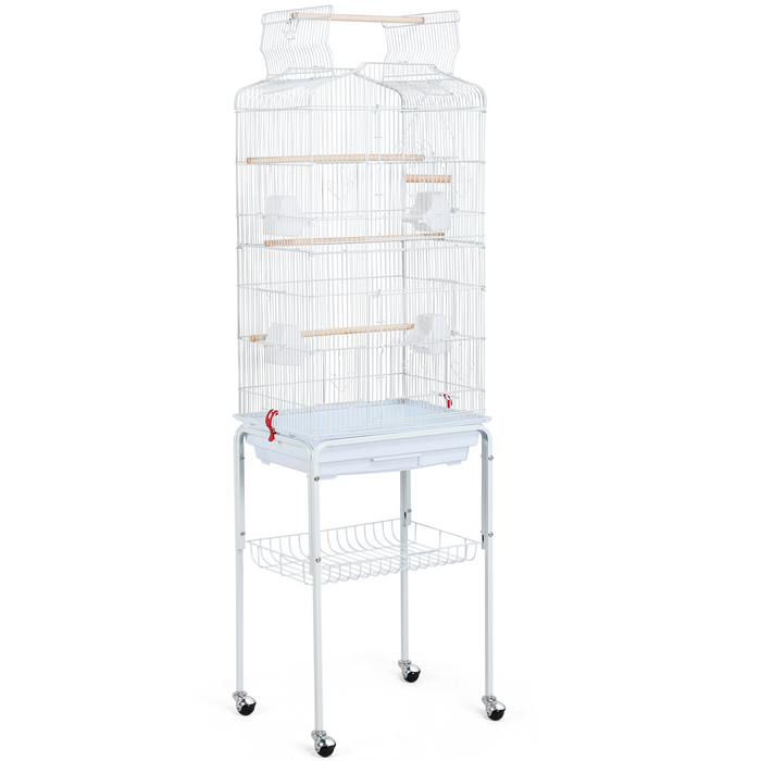 Yaheetech 64’’ H Open Top Metal Large Rolling Parrot/Bird Cage