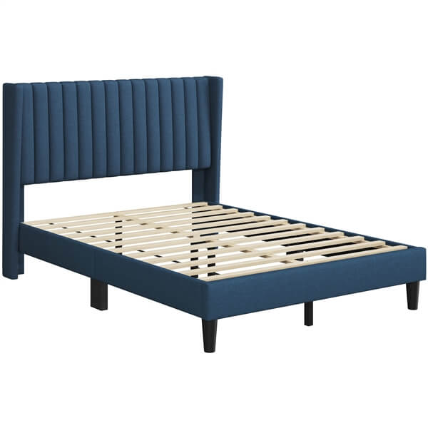 Yaheetech Bed Frame Upholstered Platform Bed with Fabric Headboard