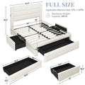Bed Frame with 4 Storage Drawers