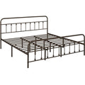 platform bed frame metal queen
