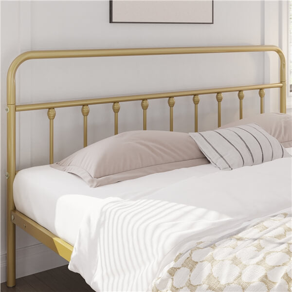 metal frame platform bed queen