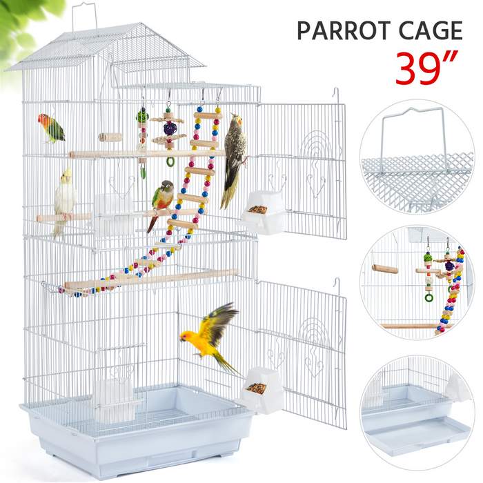 Yaheetech Large Roof Top Parrot/Bird Cage