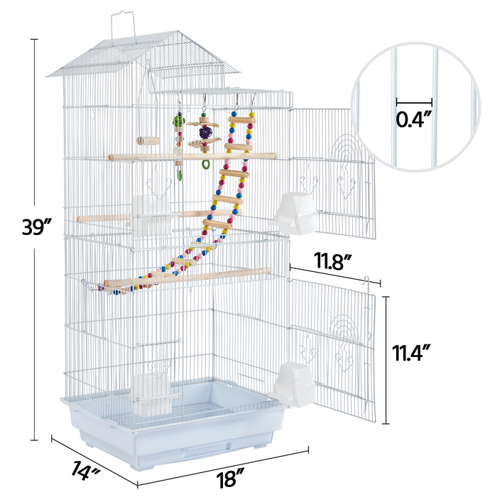 Yaheetech Large Roof Top Parrot/Bird Cage
