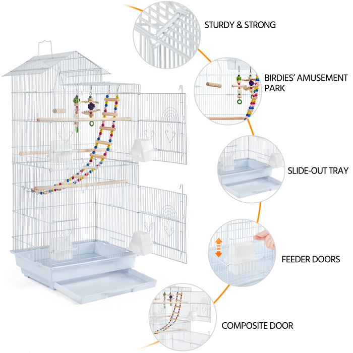 Yaheetech Large Roof Top Parrot/Bird Cage