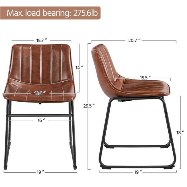 upholstered armless dining chair