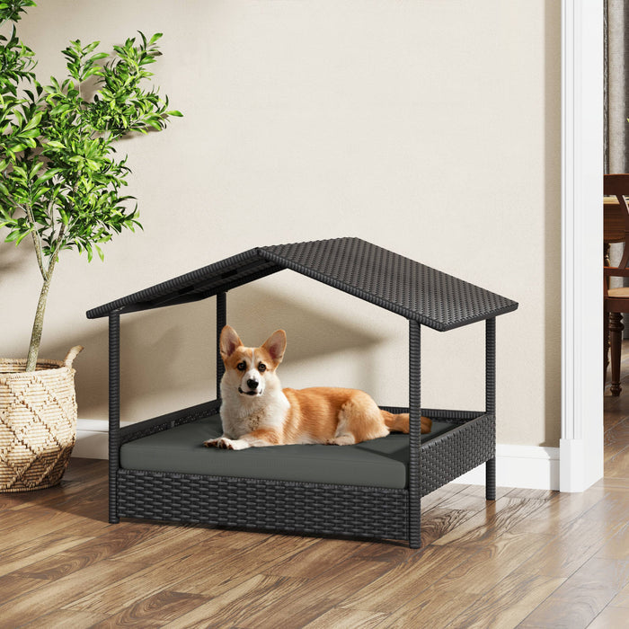 Yaheetech Outdoor Rattan Pet House