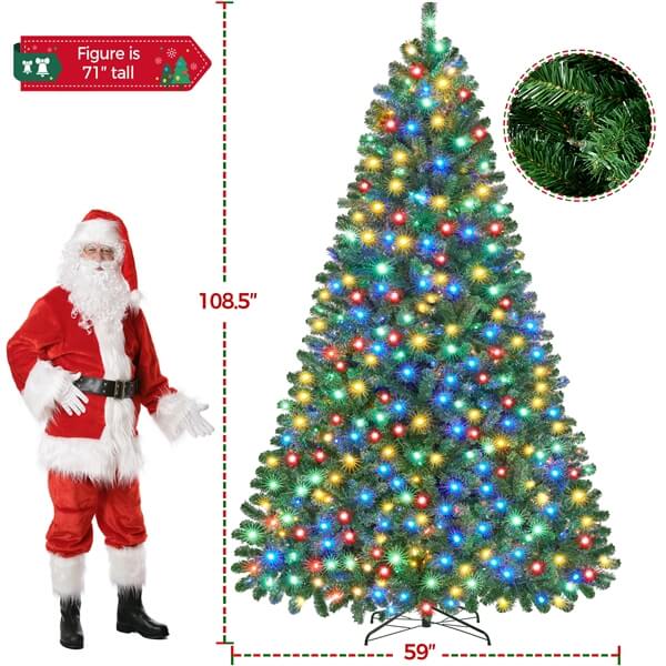 christmas trees 9 ft flocked