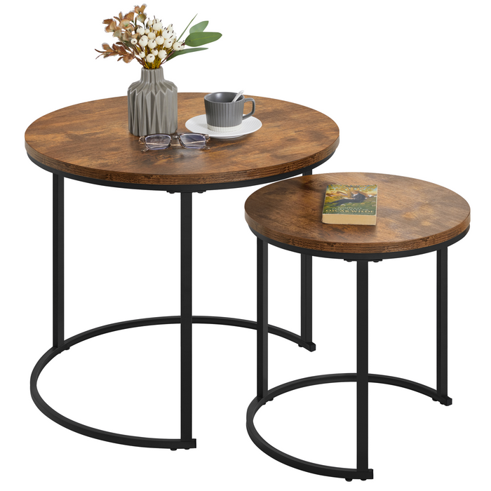 Yaheetech Rustic Nesting Coffee Table Set