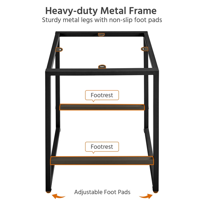 Yaheetech Set of 2 Modern Faux Leather Bar Stools