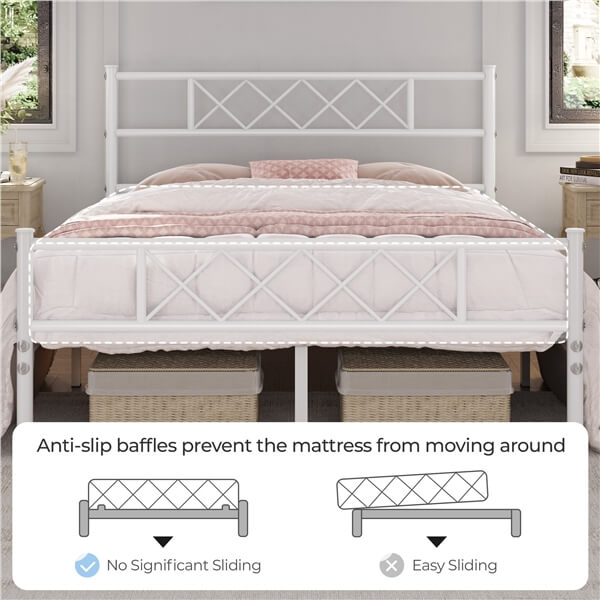 Yaheetech Simple Metal Platform Bed Frame Mattress Foundation