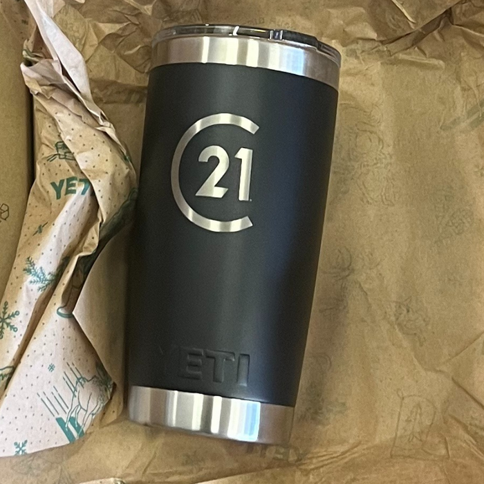 YETI® 20oz Rambler Tumbler – Laser Engraved C21 Seal Logo